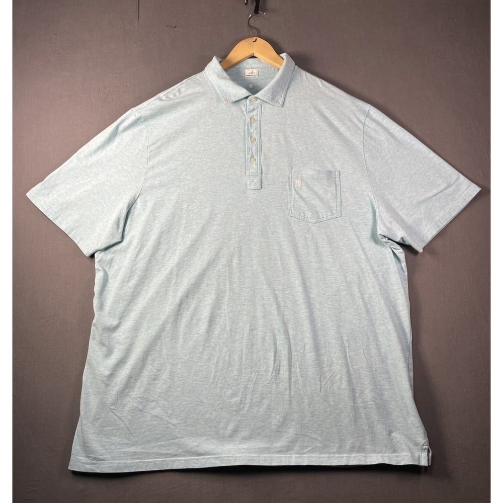 Johnnie-O Hangin' Out Polo Shirt Men's 2XLT XXLT Blue Short Sleeve